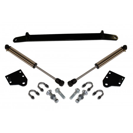 DOUBLE STEERING STABILIZER W/ 2.0 BLACK STABILIZERS