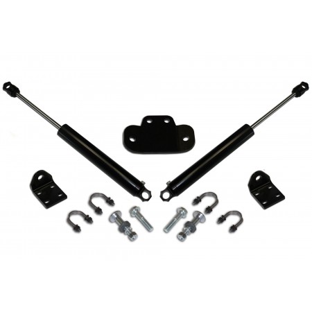 DOUBLE STEERING STABILIZER W/ 2.0 BLACK STABILIZERS