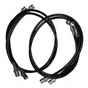 FRONT / REAR STEEL BRAIDED BRAKE LINE KIT (W/ SINGLE REAR BRAKE LINE)