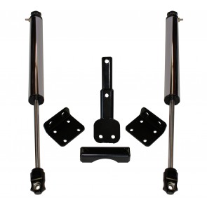 DOUBLE STEERING STABILIZER W/ 2.0 CHROME SHOCKS