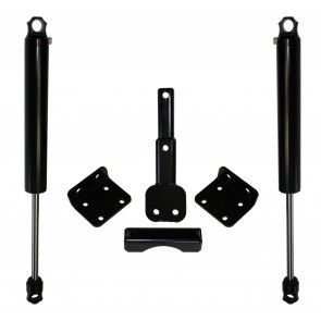 DOUBLE STEERING STABILIZER W/ 2.0 BLACK SHOCKS